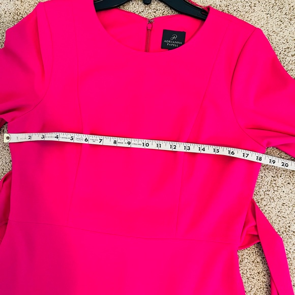 Adrianna Papell Hot Pink Dress with Bow Detail - Picture 4 of 6